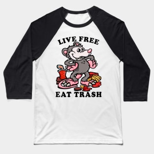 live free eat trash classic opossum funny possum Baseball T-Shirt